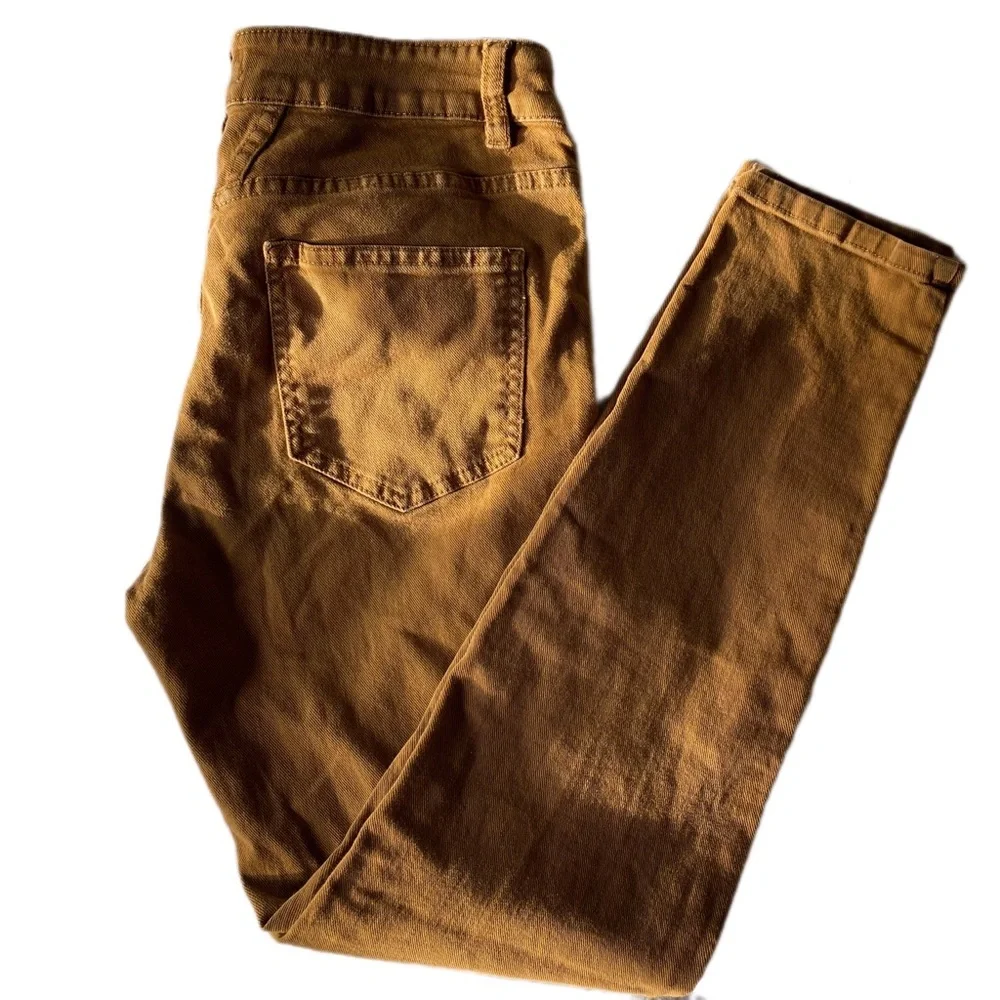 [CLOSED] BROWN DENIM SKINNY STRETCH JEANS - Picture 3 of 7